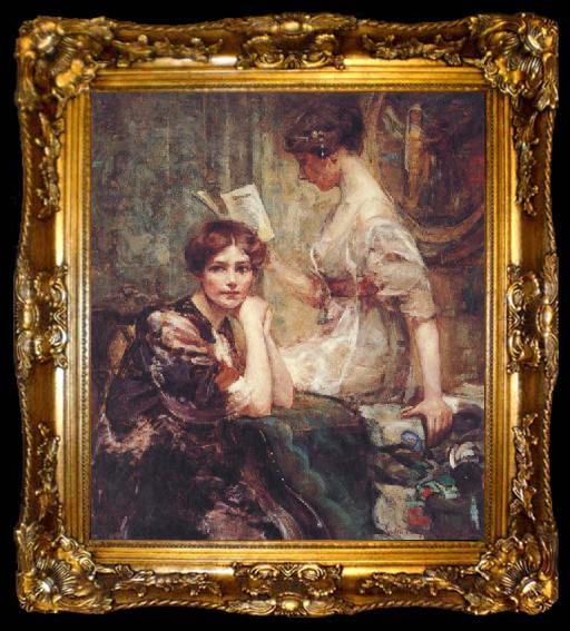 framed  Colin Campbell Cooper Two Women, ta009-2